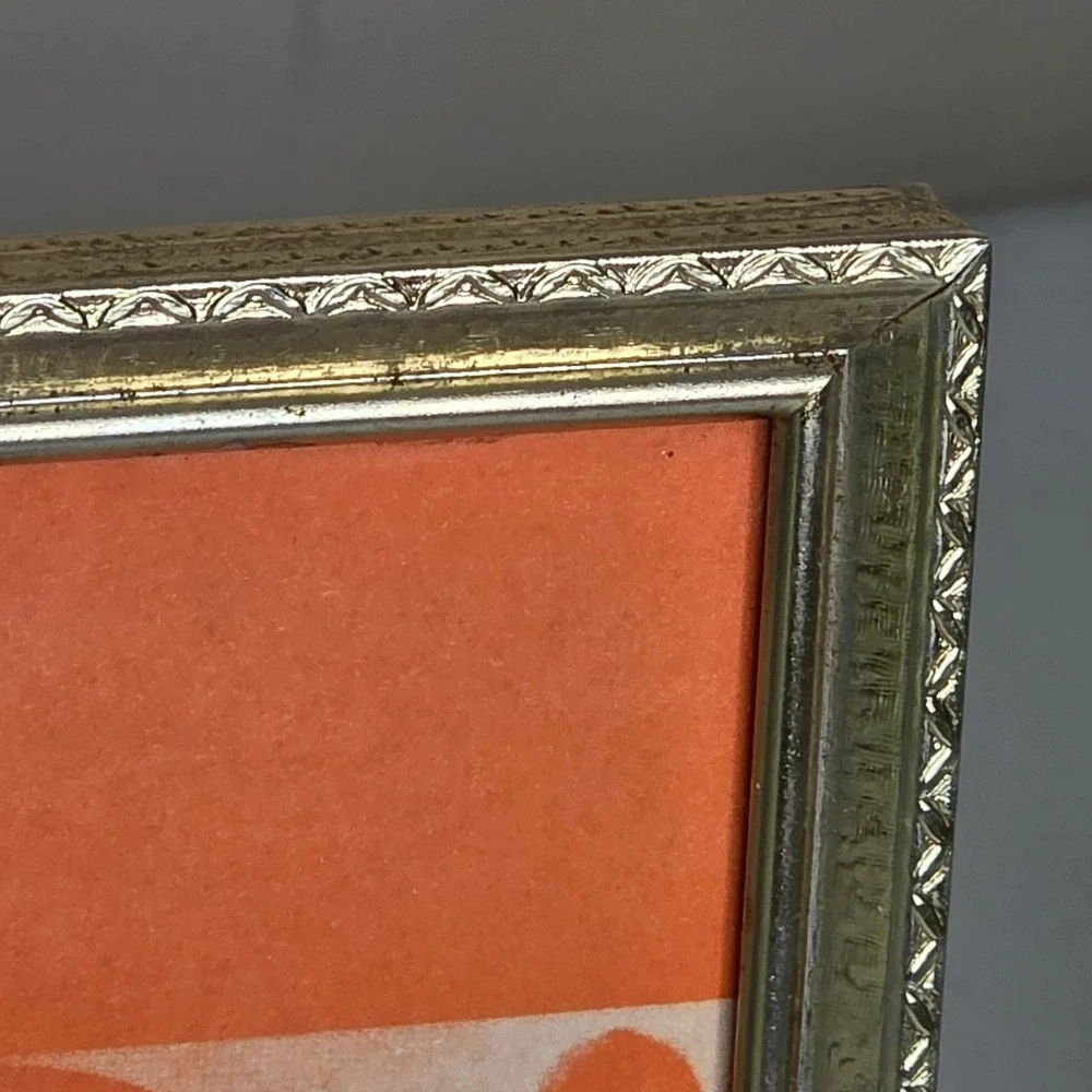 Vintage Picture Frame Set 5x7 Gold Ornate Metal Non-Glare Glass 3 Piece